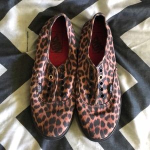Leopard Print Low Pro Vans (Never Worn)